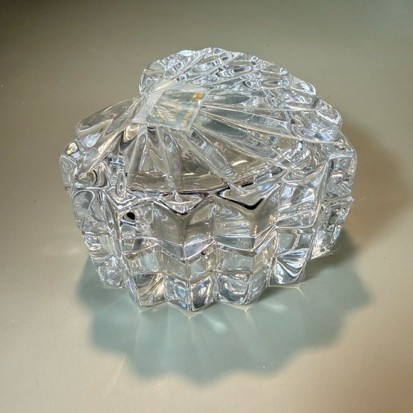 Vintage Mikasa Clear 24% Lead Crystal Heart Trinket Dish Made In Germany - Picture 2 of 6